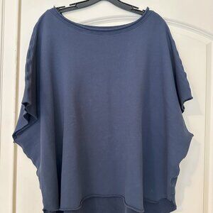 Frank and Eileen heathery blue Capelet Olive style